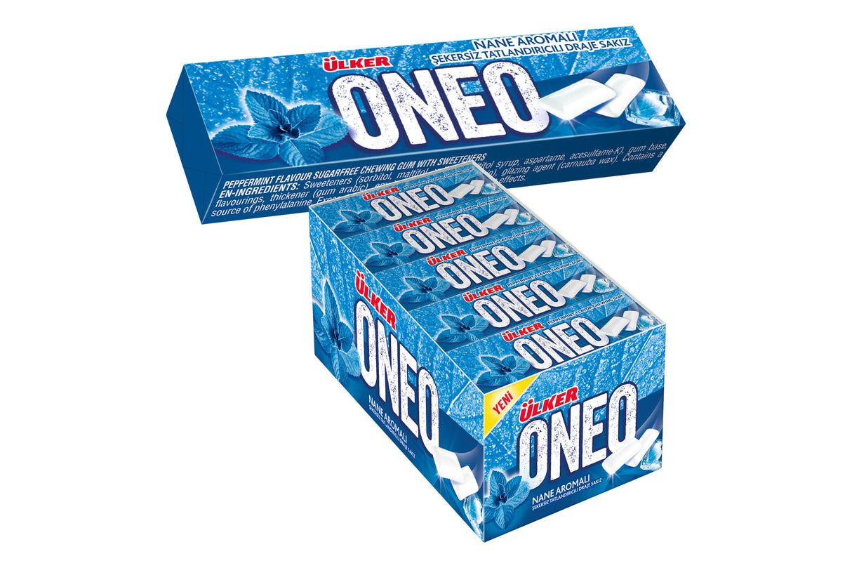 Refreshing Mint Flavored Dragee Gum - 1 Case - 180 Packs x 14g Each