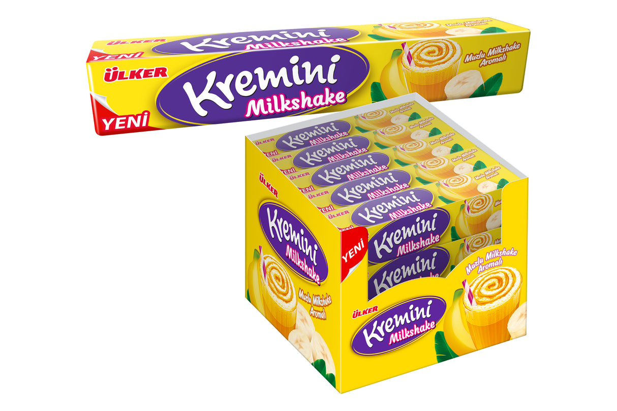 Creamy Banana Milkshake Hard Candy - 1 Case - 240 Packs x 41g Each