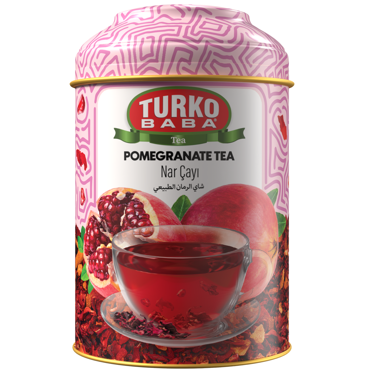 Professional Organic Pomegranate Herbal Tea Blend - 12 Packs x 150g