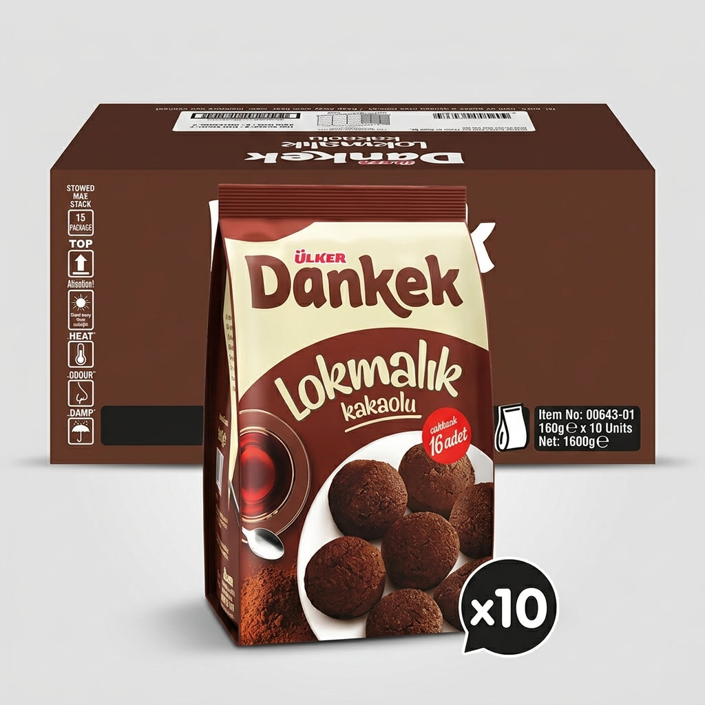 Dankek Cocoa Cake in Serve Bag - 160g x 10 Bags