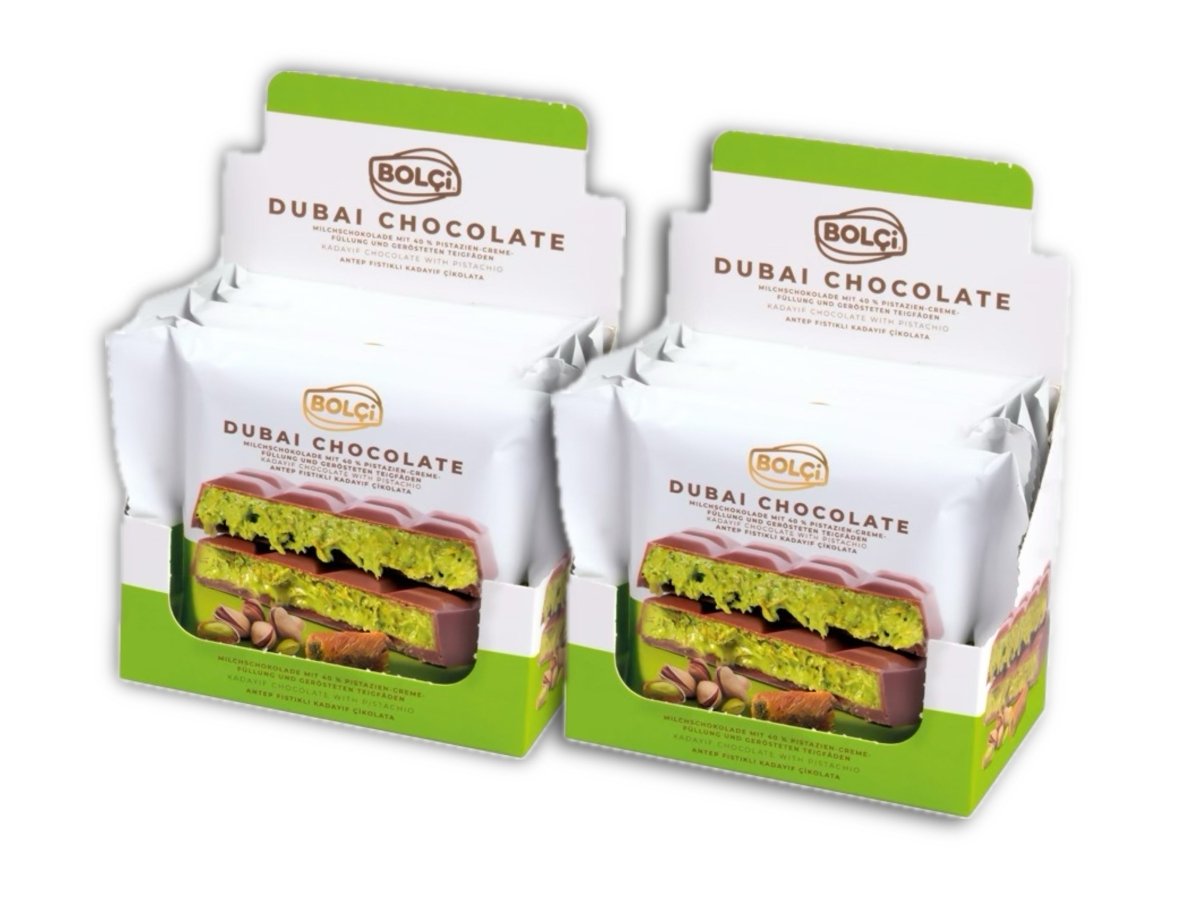 Kadayif Chocolate with Pistachio | Best Kadayif Dubai Chocolate Bar - 45 Pieces x 100g
