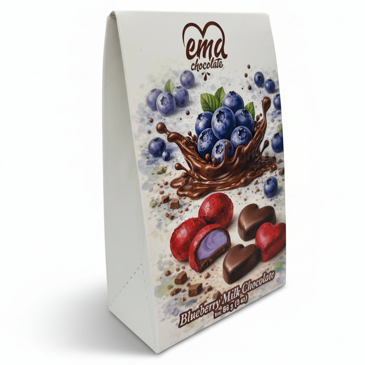 Gourmet Chocolate Blueberry Cream Filled Bar - 16 Packs x 85g