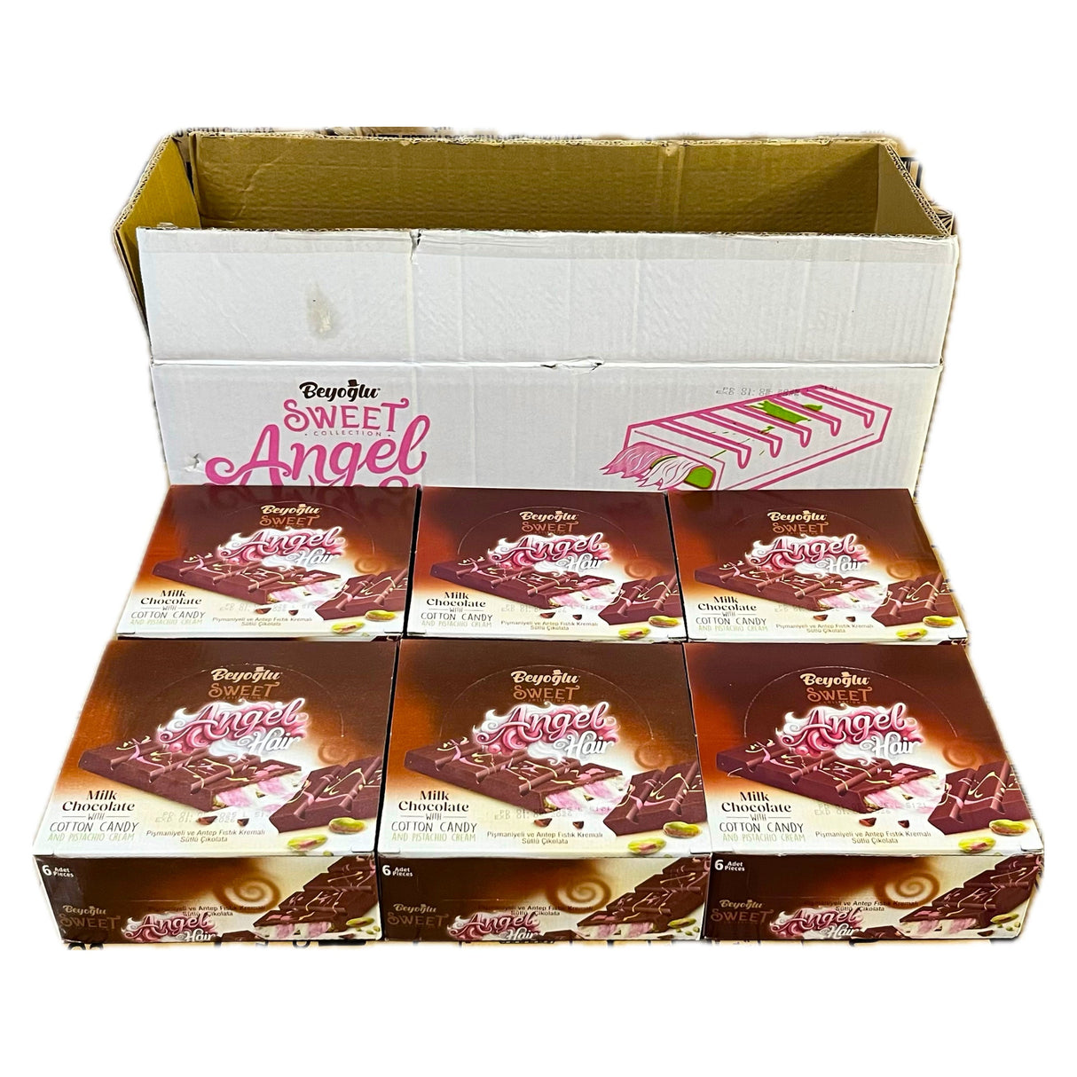 Angel Hair Chocolate with Cotton Candy and Pistachio Cream - 36 pieces x 170 gr