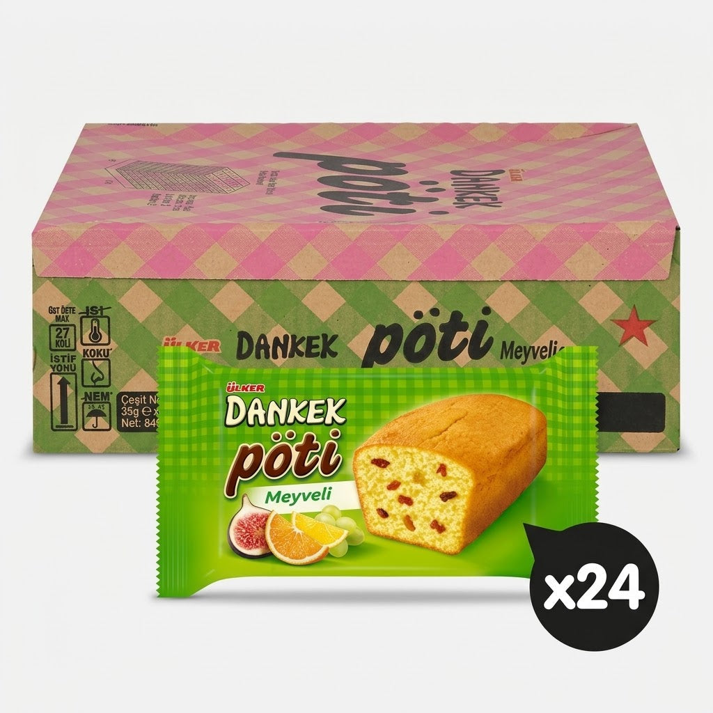Dankek Poti Muffin Cake with Fruits - 35g x 24 Pieces