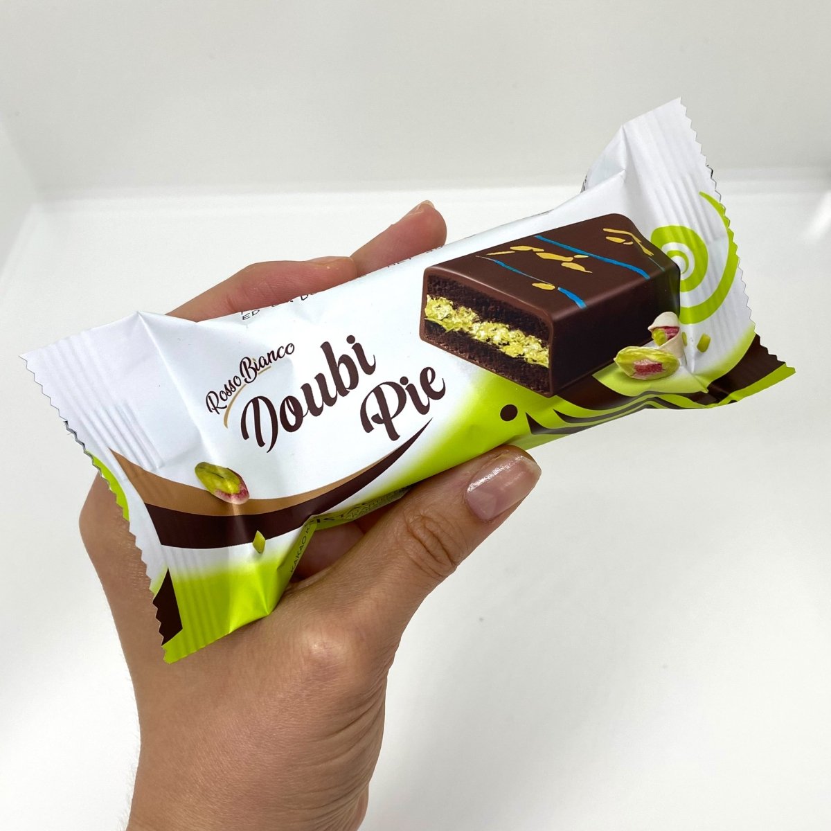 Dubai Cocoa & Pistachio Doubi Pie Cake - 144 Pieces x 40 gr
