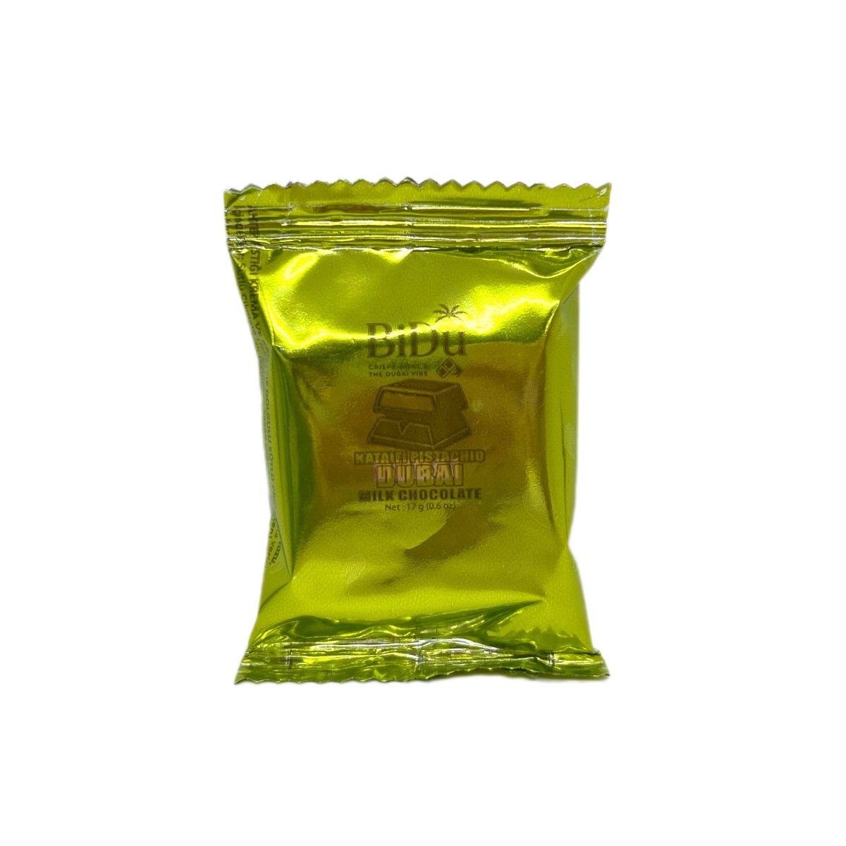 BiDu Premium Dubai-Style Chocolate with Pistachio & Shredded Wheat - 540 Pieces x 17g