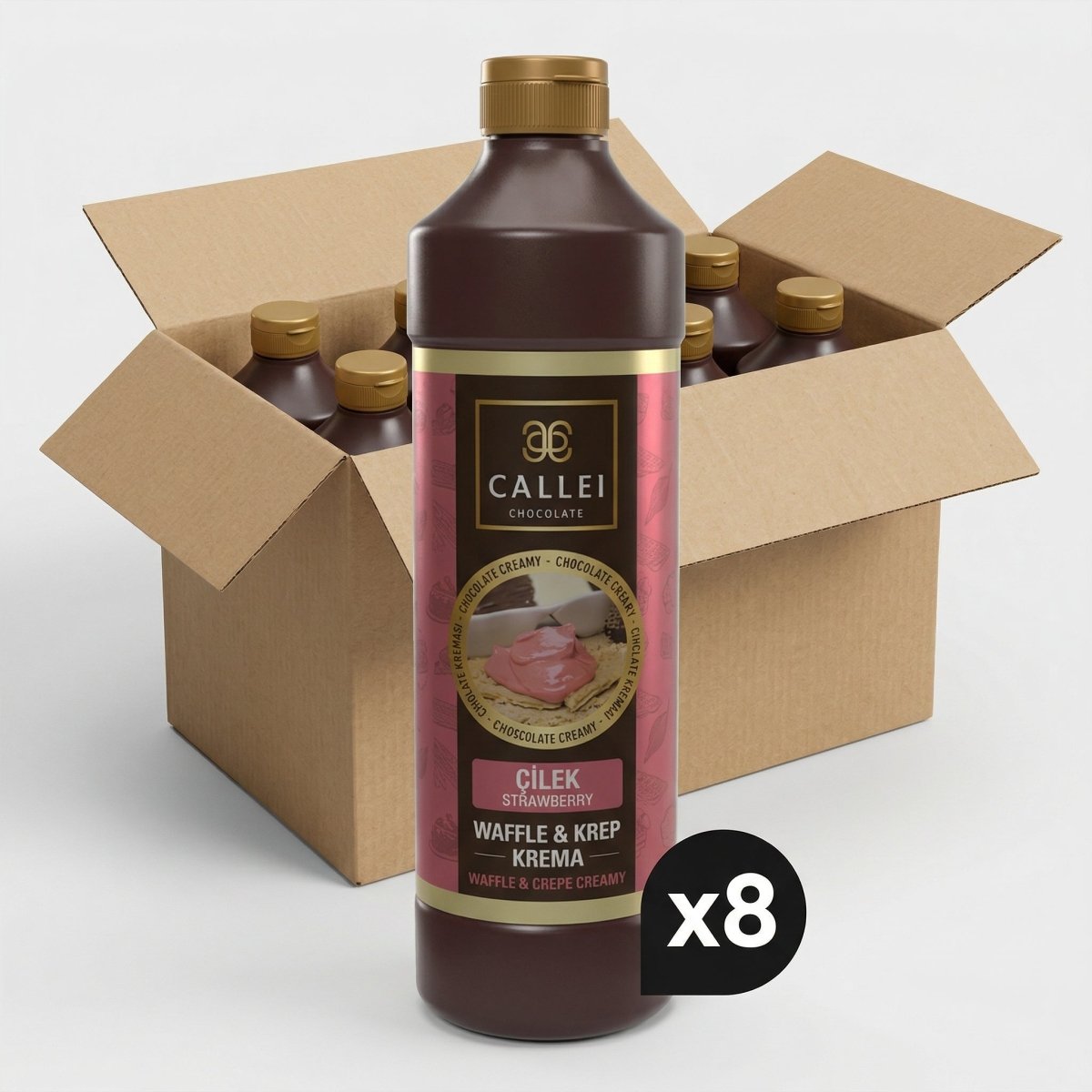 Callei | Strawberry Cream for Waffle & Crepe 1000gr - Aladdin Business