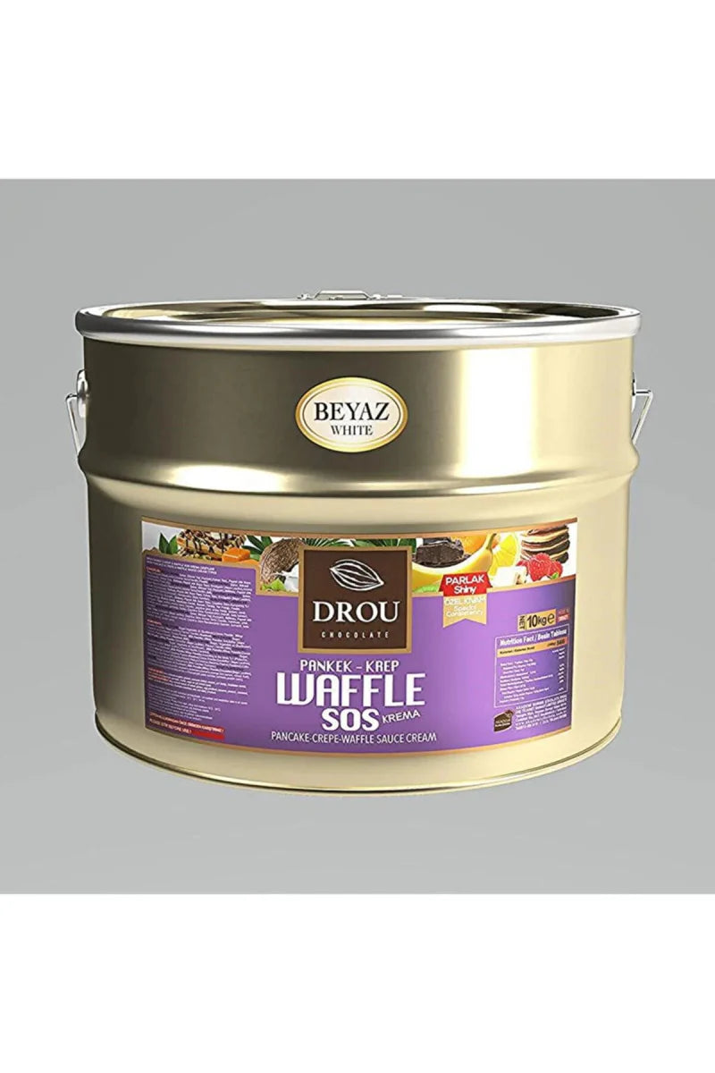 Drou White Chocolate Sauce for Waffle, Crepe & Pancake (10kg) - TryAladdin