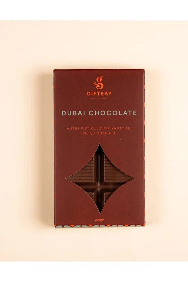 Dubai Chocolate - 200g Belgian Chocolate with Pistachio & Kadayif - 200g x 10 Bars