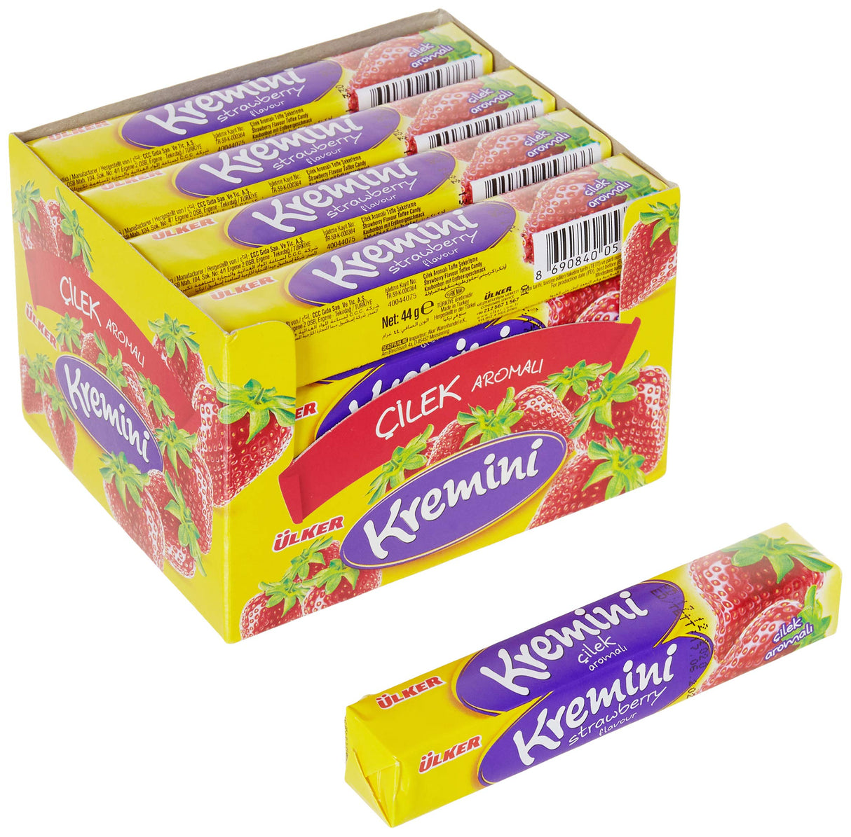 Classic Strawberry Candy Drops - 1 Case - 240 Packs x 44g Each