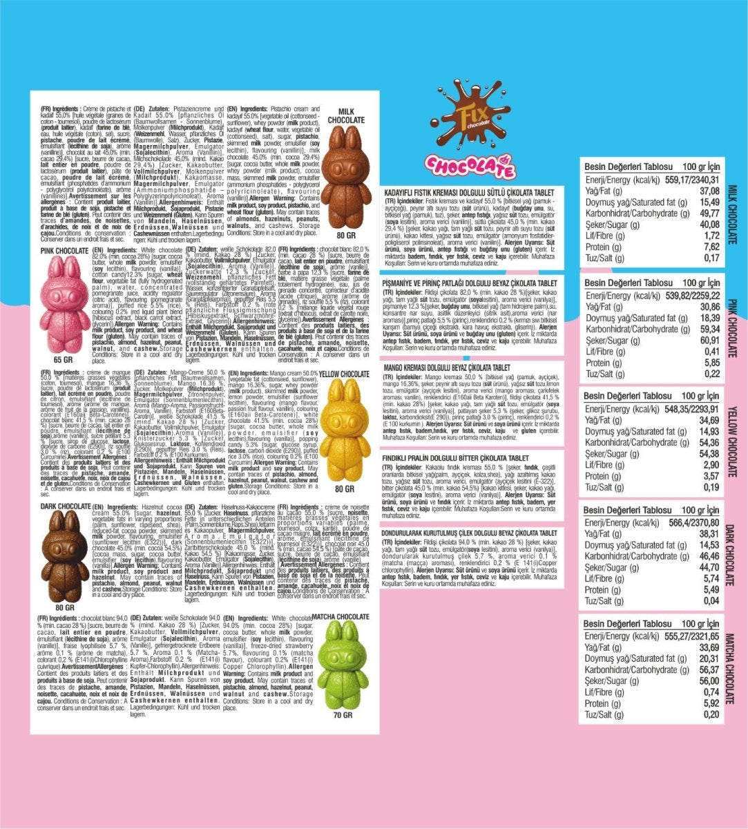 Collectible Mystery Bunny - Assorted - 40 Mystery Packs x 60g-80g Each