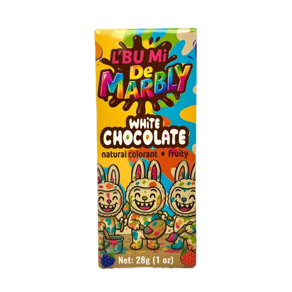 L'bumi de Marbly Mystery-Fill White Chocolate Bunny - 96 Pieces x 28g
