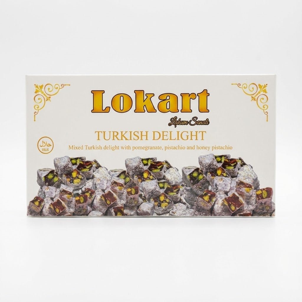 Gourmet Double Roasted Antep Pistachio Assorted Turkish Delight - 12 Pieces x 400g