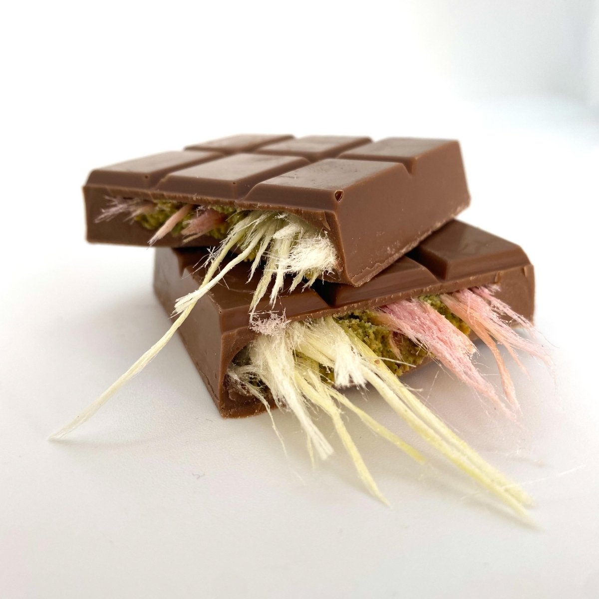 Malak Angel Hair Chocolate with Pistachio & Cotton Candy - 65gr x 12 Pieces