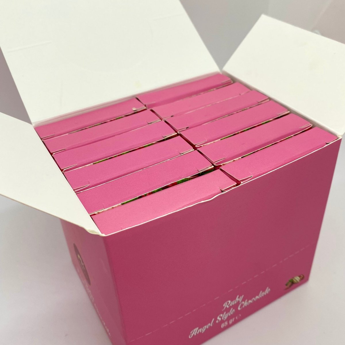 Malak Angel Hair Ruby Chocolate with Pistachio & Cotton Candy - 65gr x 12 Pieces