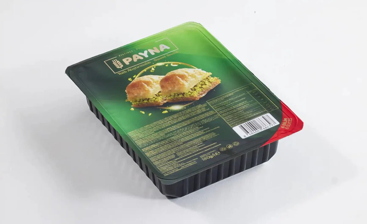 Packaged Pistachio Baklava - 6 Slices - Aladdin Business