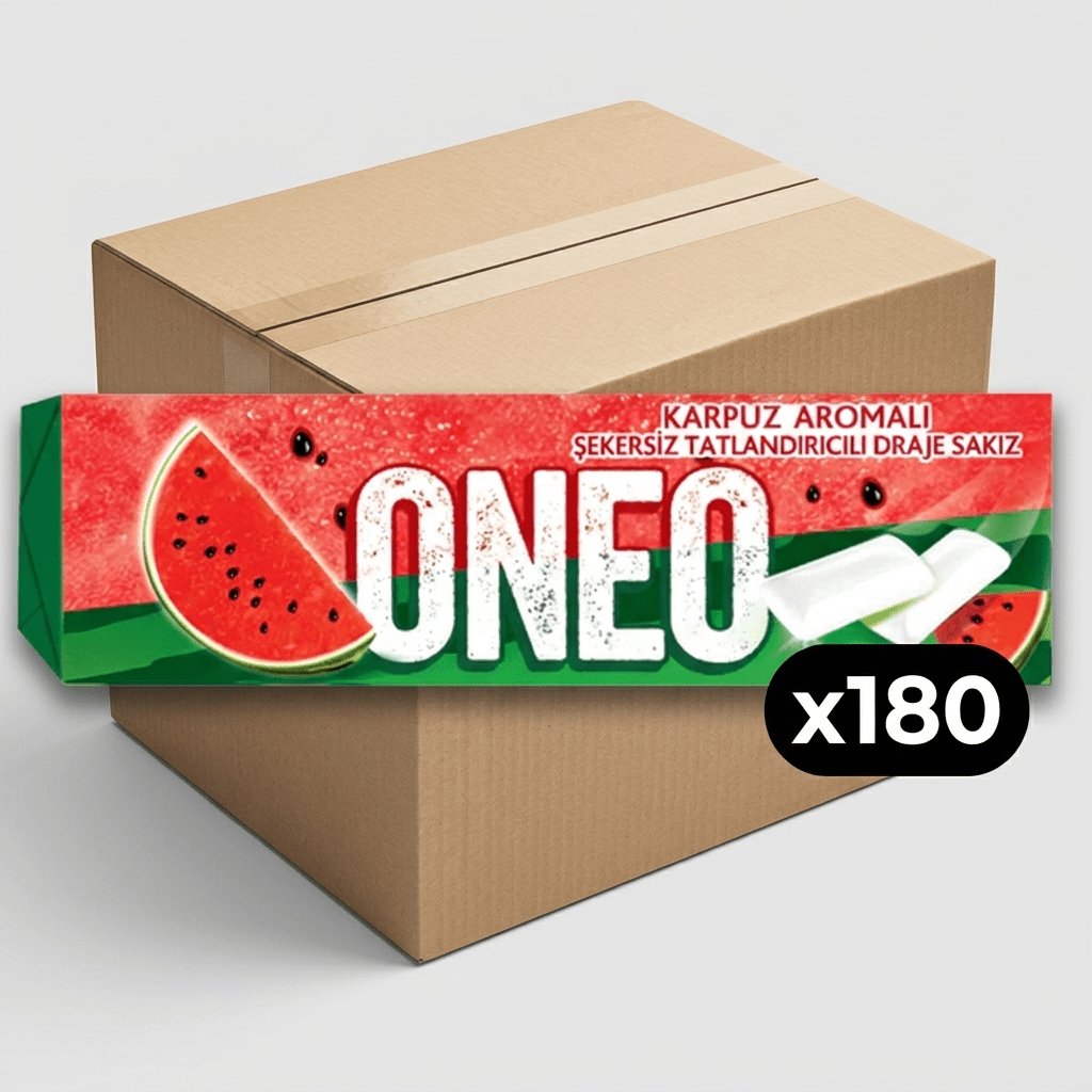 Professional Watermelon Flavored Coated Gum - 1 Case - 180 Packs x 14g Each - Aladdin Business