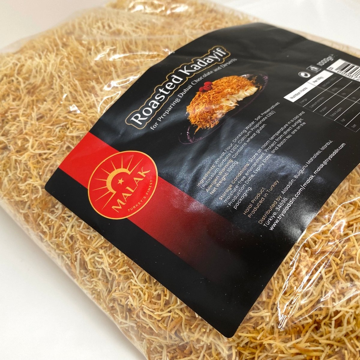 Roasted Kataifi/Kadayif for Preparing Dubai Chocolate and Desserts - 1kg x 12 Bags