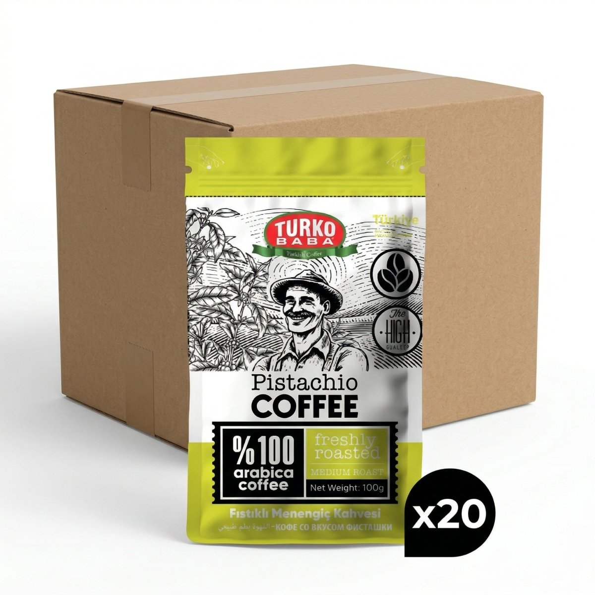 TURKOBABA Authentic Menengic Pistachio Coffee - 100g - Aladdin Business