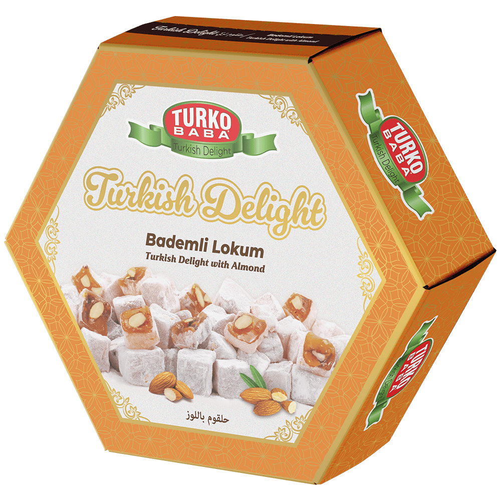 TURKOBABA Gourmet Almond Turkish Delight - 250g - Aladdin Business