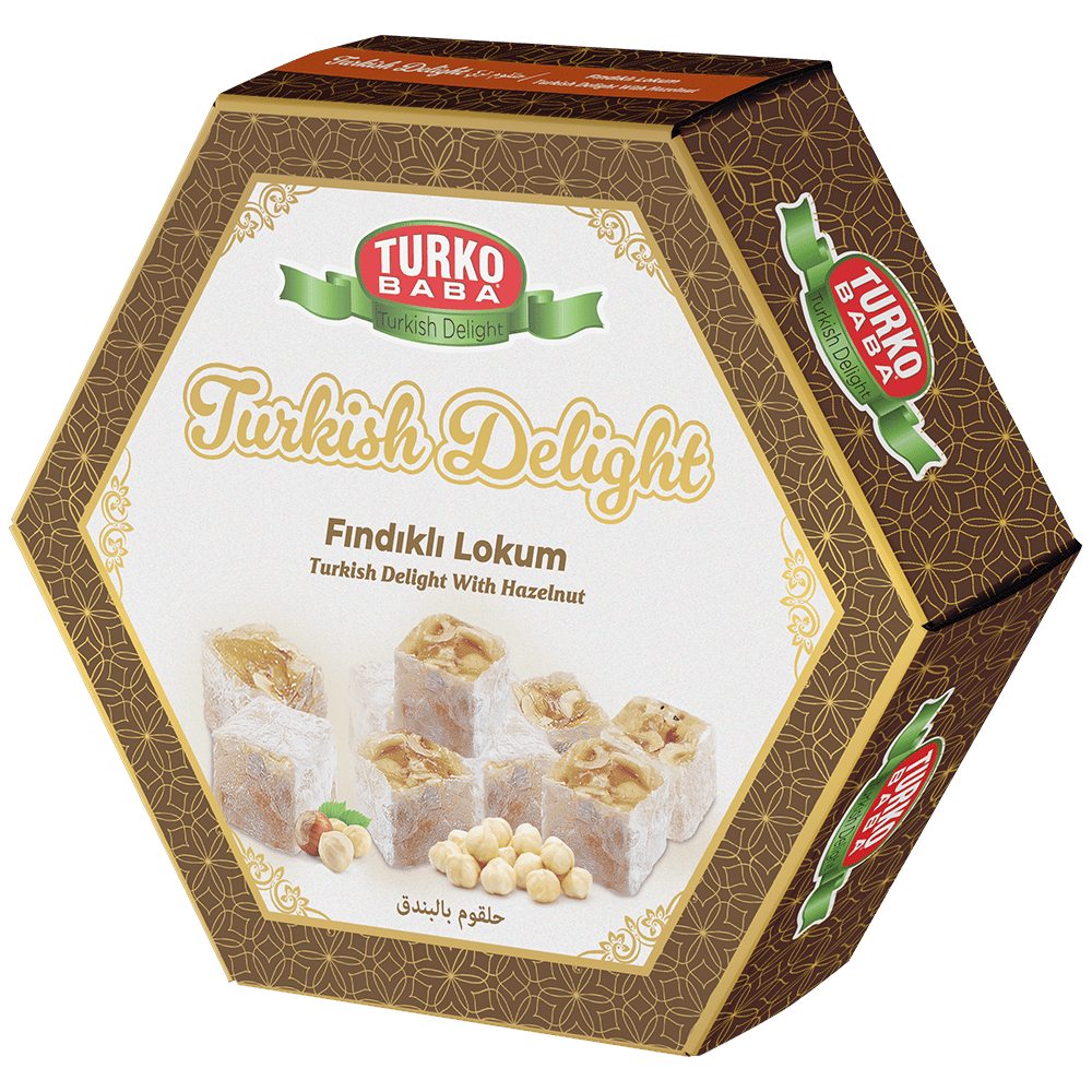 TURKOBABA Premium Authentic Hazelnut Turkish Delight - 250g - Aladdin Business