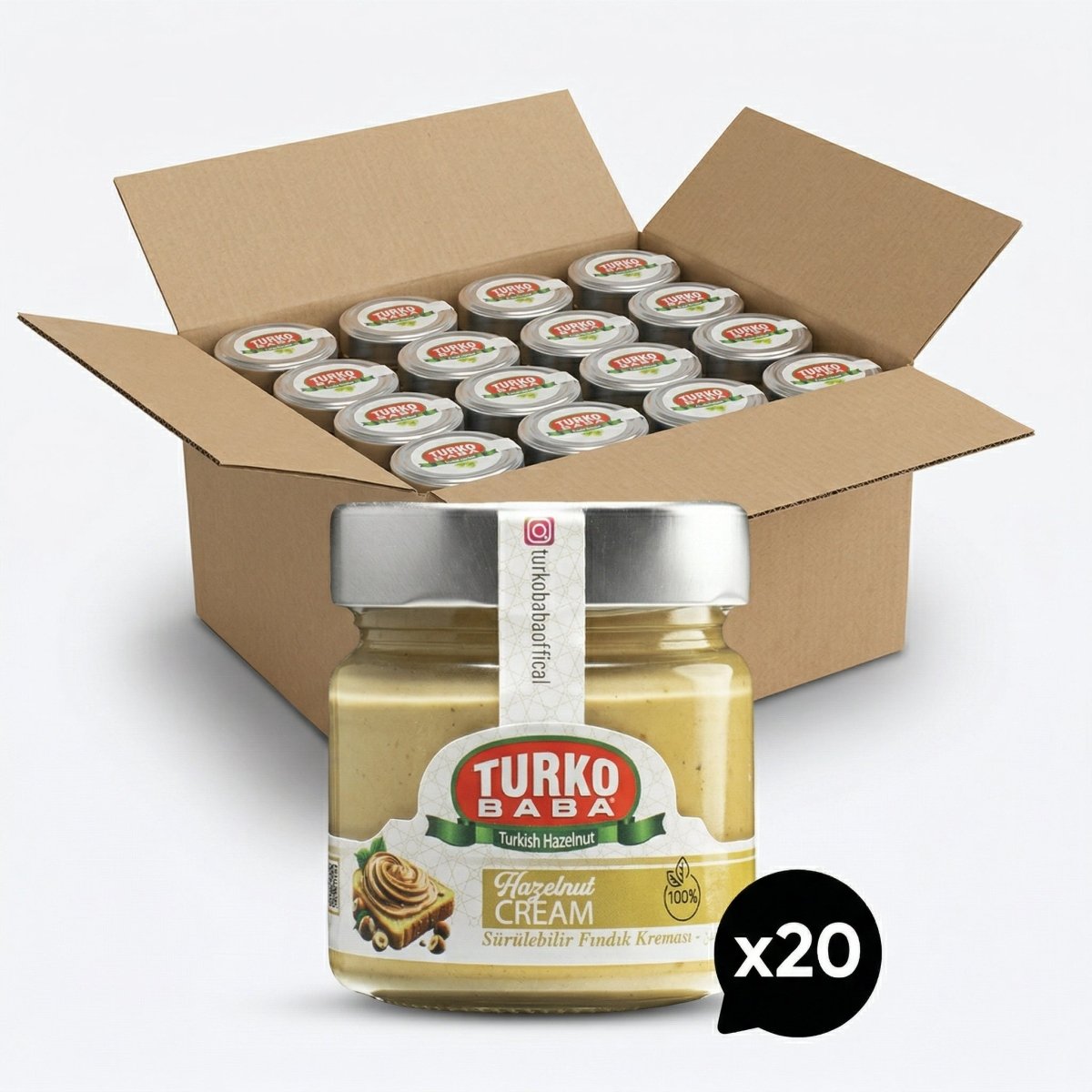 TURKOBABA Premium Roasted Hazelnut Cream Spread - 220g - Aladdin Business