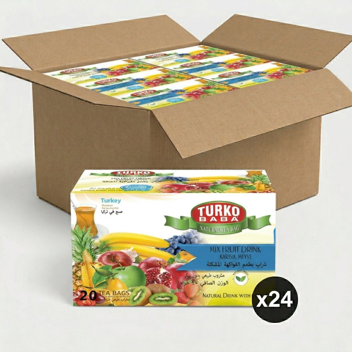 TURKOBABA Professional Herbal Fruit Tea Box - 20 Tea Bags - Aladdin Business