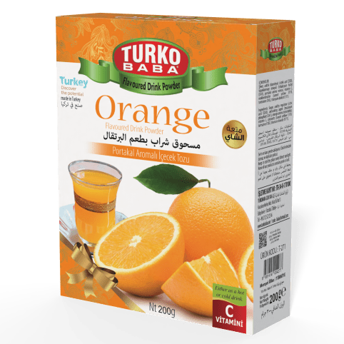 Professional Orange Flavored Powder Drink Mix - 60 x 200g