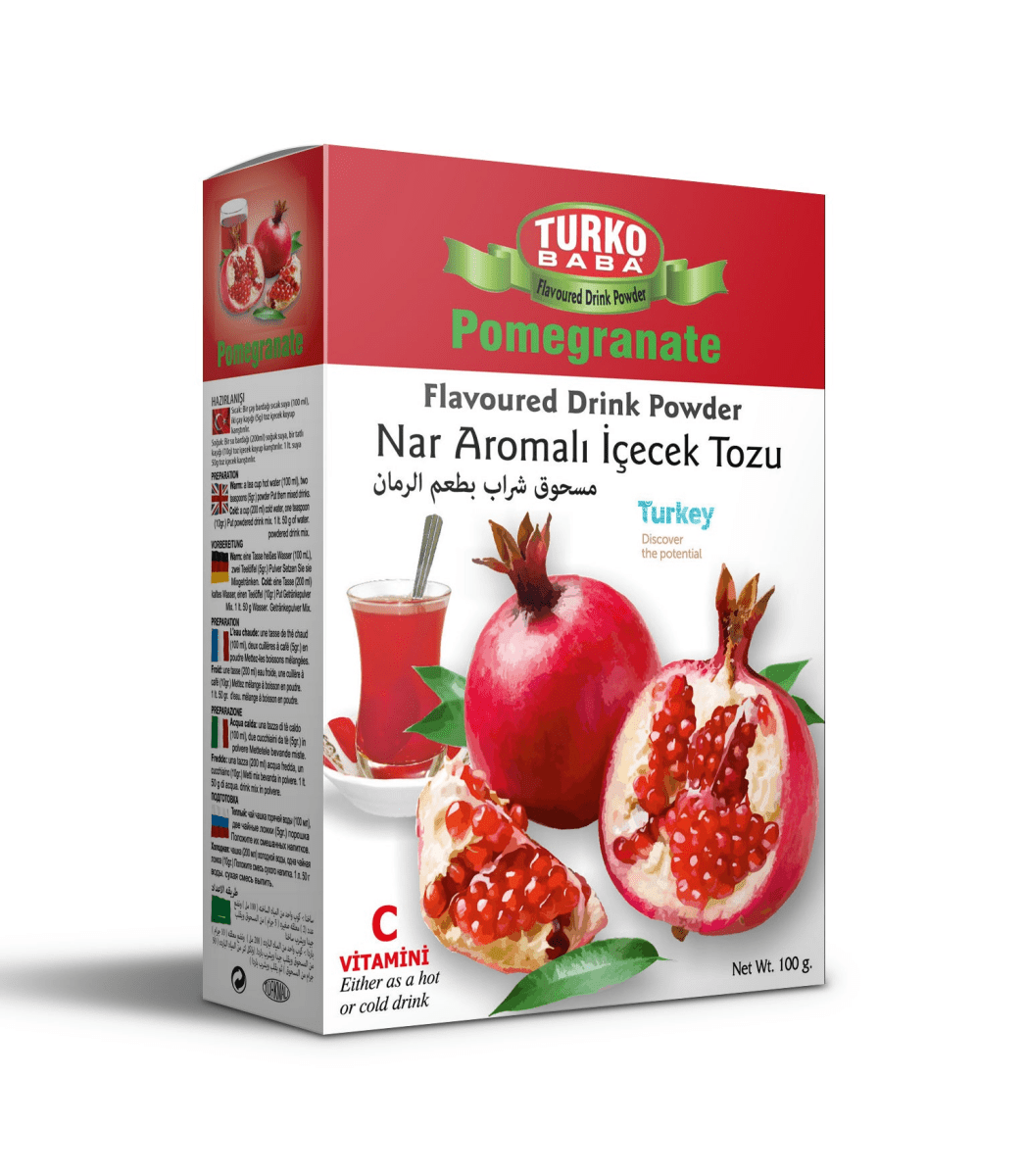TURKOBABA Professional Pomegranate Flavored Powder Drink Mix - 100g - Aladdin Business