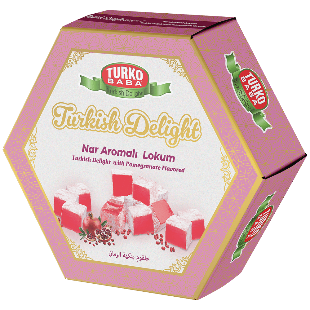 TURKOBABA Professional Pomegranate Turkish Delight Loaf - 250g - Aladdin Business