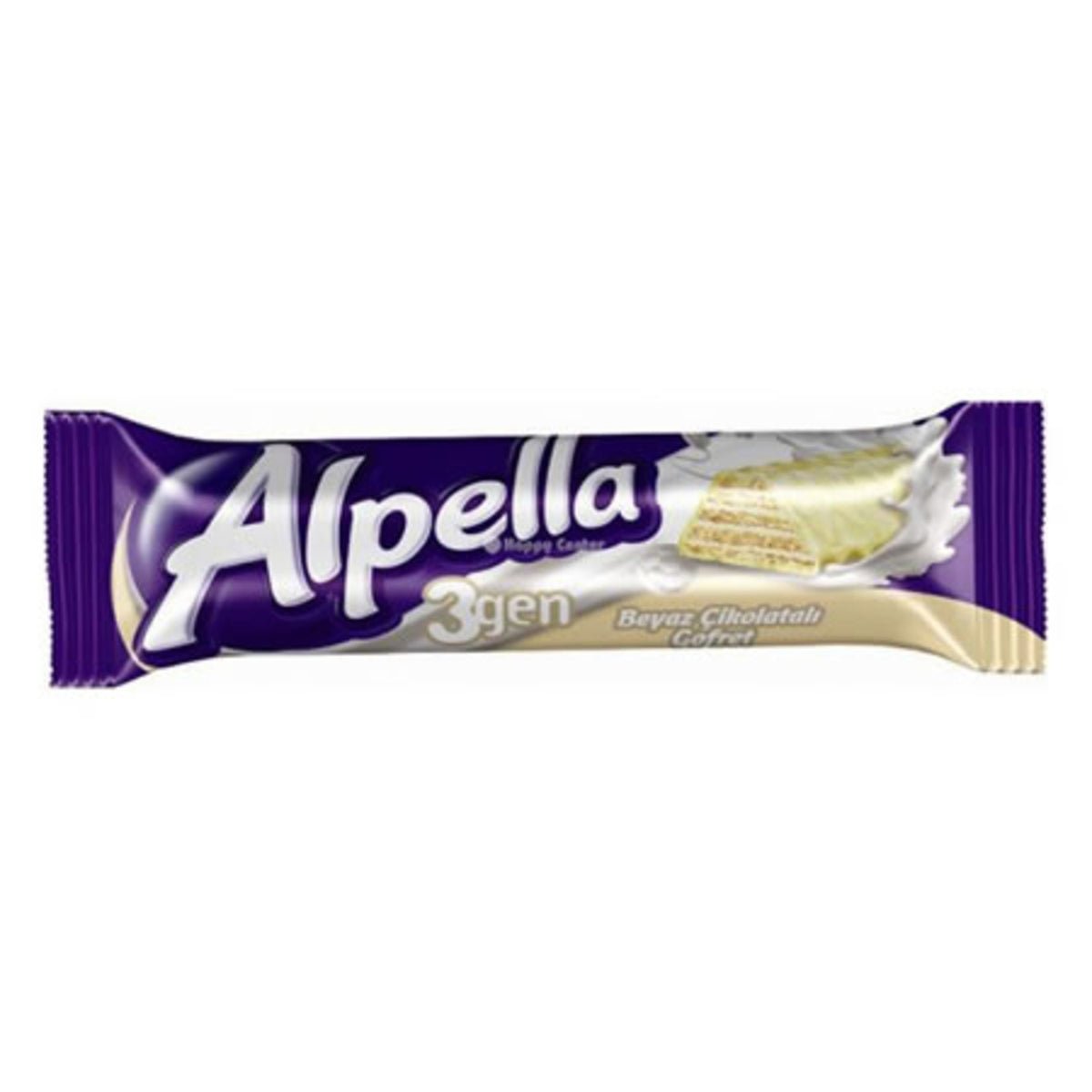 Alpella 3Gen White Chocolate Covered Wafer Bar - 28g x 144 Pieces