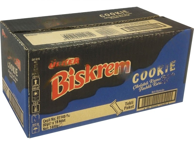 Biskrem Cookies with Chocolate Chips - 80g x 18 Pieces
