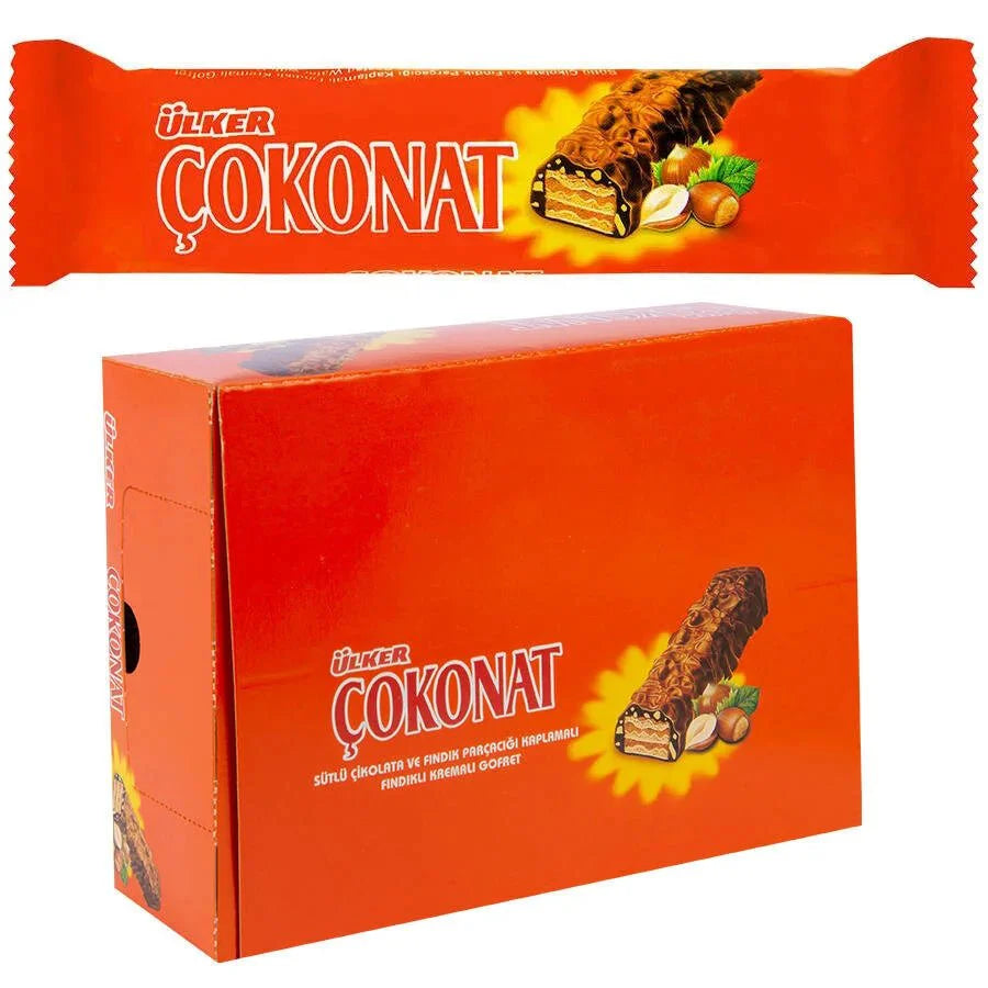 Cokonat Chocolate and Hazelnut Covered Wafer Bar - 33g x 144 Pieces