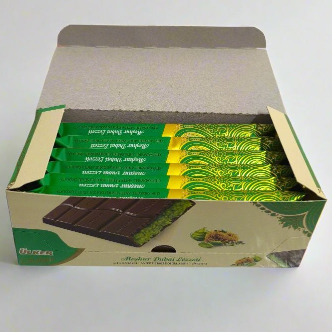Ulker Dubai Chocolate with Antep Pistachio & Crispy Kataifi - 93g x 36 Pieces
