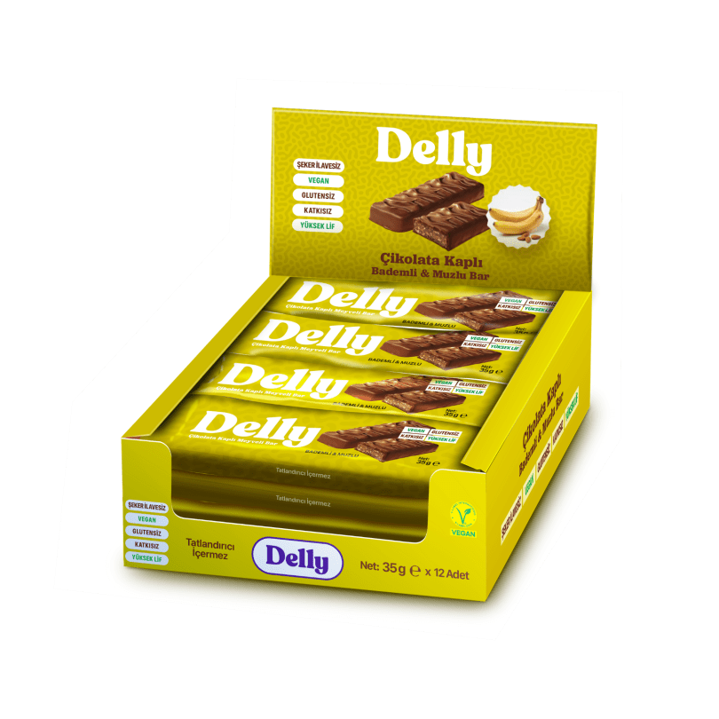 Wholesale Vegan Chocolate Covered Fruit Bar - Almond & Banana - 1 Case - 72 Packs - Aladdin Business