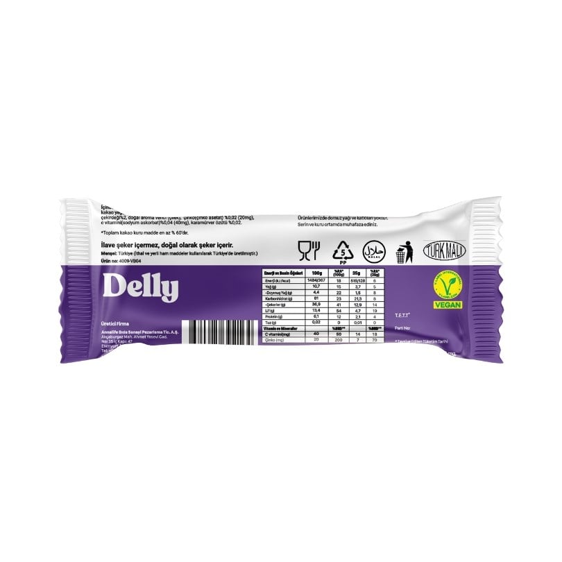 Wholesale Vegan Chocolate Covered Fruit Bar - Black Elderberry & Zinc - 1 Case - 72 Packs - Aladdin Business