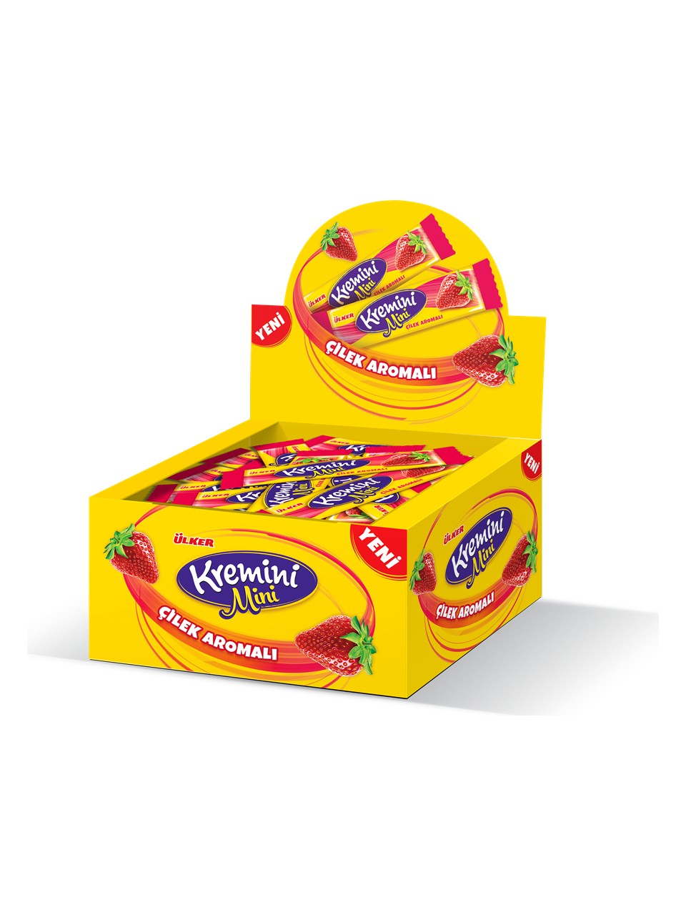 Premium Mini Strawberry Flavored Soft Candy - 1 Case - 600 Packs x 7g Each