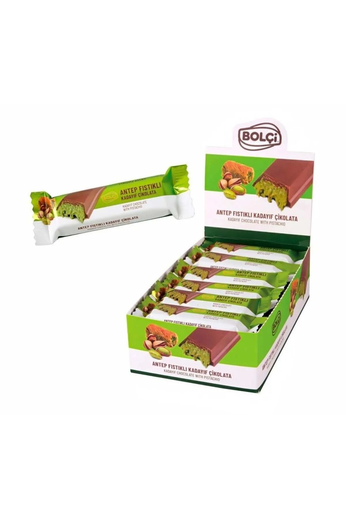 Antep Pistachio & Kadayif Dubai Chocolate Bar - 30g x 96 Pieces