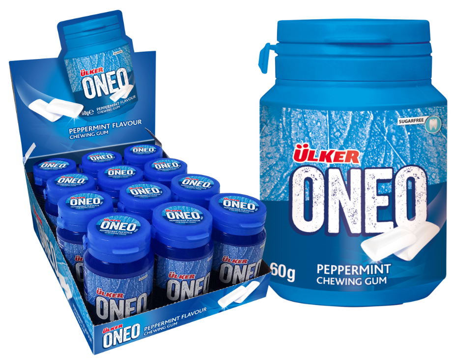 Refreshing Mint Coated Chewing Gum Dragees - 1 Case - 12 Packs x 60g Each