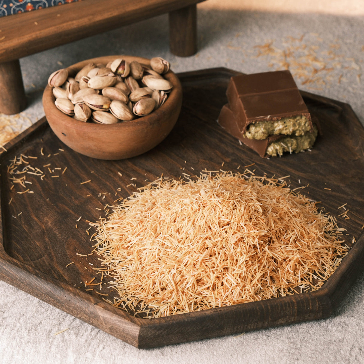 Premium Roasted Shredded Kadayif - 1 Box - 16 Packs x 1000g