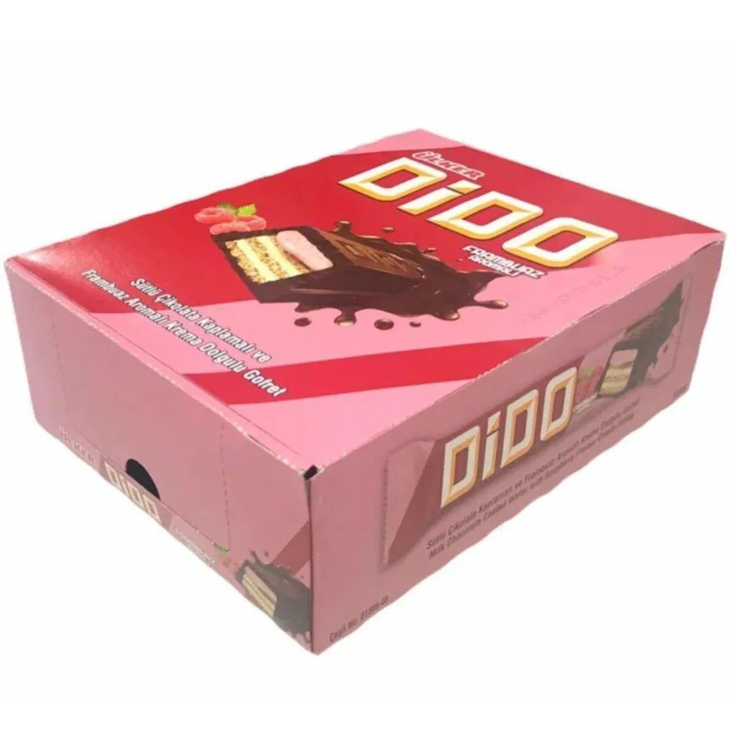 Dido Chocolate Covered Wafer Bar Filled with Raspberry Cream - 37g x 144 Pieces