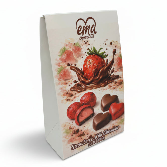 Professional Strawberry Cream-Filled Chocolate Bar - 16 Packs x 85g