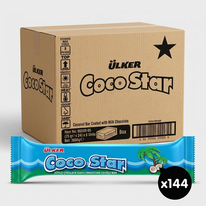 Cocostar Chocolate Bar with Coconuts - 25g x 144 Pieces