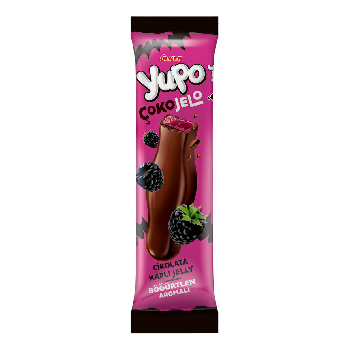 Gourmet Blackberry Chocolate Jelly Candy - 1 Case - 108 Packs x 20g Each
