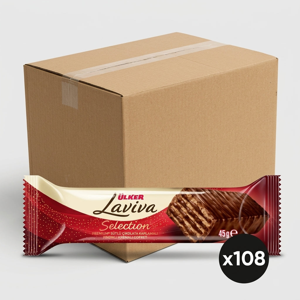 Laviva Selection Wafer Covered with Chocolate - 108 Pieces x 45g