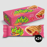 Kat Kat Tat Crispy Puff Pastry with Strawberry Filling - 28g x 24 Pieces
