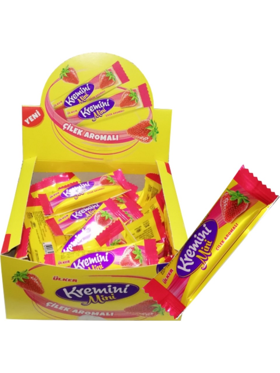 Premium Mini Strawberry Flavored Soft Candy - 1 Case - 600 Packs x 7g Each