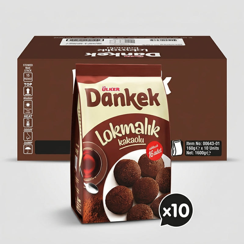 Dankek Cocoa Cake in Serve Bag - 160g x 10 Bags
