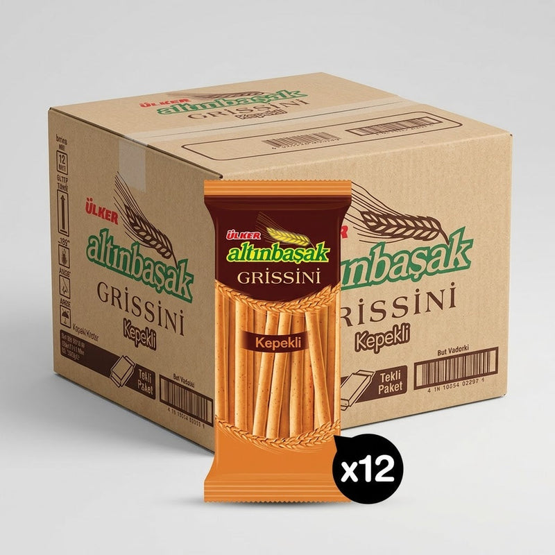 Altinbasak Whole Wheat Grissini Breadsticks - 125g x 12 Pieces