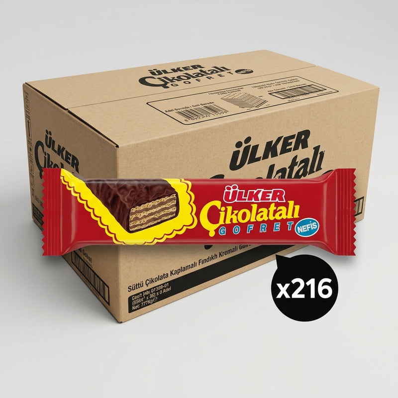 Chocolate Covered Wafers - 36g x 216 Pieces